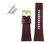 EDVTK35 - Correa de reloj compatible con diesel/POlice para hombre, tamaño grande, 26 mm, 28 mm, 30 mm, 32 mm, color negro y marrón, 32mm