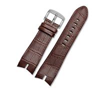 EDVTK35 Correa De Reloj De Cuero Genuino De 26 Mm Compatible con Roger Dubuis For La Correa De Reloj De La Serie Excalibur Dial De 42 Mm RDDBEX0405 Accesorios For Hombres(Brown Silver)