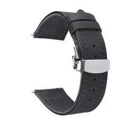 EDVTK35 Correa De Reloj De Cuero Genuino Retro, 18 Mm, 19 Mm, 20 Mm, 21 Mm, 22 Mm Y 24 Mm, Correa De Reloj Crazy Horse, Pulsera De Reloj For Mujer Y Hombre(Black,18mm)