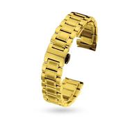 EDVTK35 Correa De Repuesto For Reloj Acero Inoxidable 304L Sólido, Pulsera 12mm, 14mm, 16mm, 18mm, 19mm, 20mm, 21mm, 22mm Y 24mm Ancho, Correas For Hombre(Gold,22mm)