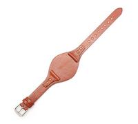 EDVTK35 Última Pulsera de Cuero de Encanto 18 mm Reloj de Reloj de Moda de Moda Compatible con fósiles ES3616 ES3838 ES4114 Banda con Estera de Barra de liberación rápida(Brown_18mm Silver Buckle)