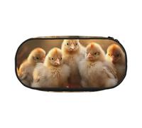 EdWal A Brood of Chickens1 - Estuche para lápices de gran capacidad, estuche grande para lápices, papelería, oficina, universidad, escuela, Black, Talla única, Organizador de bolsas