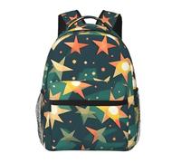 EdWal Atomic Stars - Mochila de senderismo con estampado retro de estrellas, mochila impermeable para hombres y mujeres, bolsa de viaje fácil de limpiar