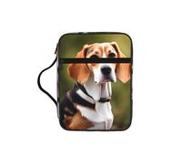 EdWal Beagle - Estuche de cosméticos con estampado de perro bíblico con asa resistente, bolsa de lavado para tableta, pequeña bolsa de herramientas para libros