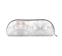 EdWal Blanco mármol rosa oro impresión maquillaje bolsa lápiz bolsa, caja de lápiz, elegante lápiz bolsa para mujeres, bolsa de cosméticos de viaje, Gold 1, One size, Neceser