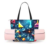 EdWal Bolsa de gimnasio con estampado abstracto de ciencia química para mujer, bolsa de yoga, bolsa de mano con cremallera, bolsa de deporte, bolsa de compras, bolsa de viaje