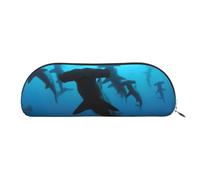 EdWal Bolsa de maquillaje Hammerhead Sharks, estuche para lápices, estuche elegante para mujeres, bolsa de cosméticos de viaje, Plata, Jeden rozmiar, Neceser