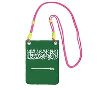 EdWal Bolso cruzado con estampado de bandera de Arabia Saudita para mujer, mini monederos para teléfono, bonita cartera para teléfono, para senderismo, regalo de viaje, fucusia, Talla única