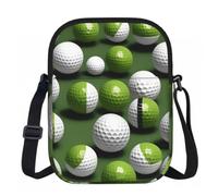 Edwal Bolso cruzado pequeño con estampado de pelota de golf para mujer, impermeable, con correa ajustable, para viajes y trabajo