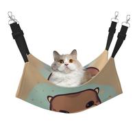 EdWal Bonita hamaca para dormir suave con estampado de nutria, hamaca para gatos para colgar en jaula, hamaca para mascotas, cama ajustable para animales pequeños