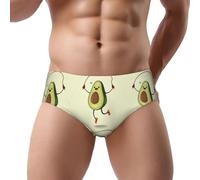 Edwal Calzoncillos con estampado de cuerda de aguacate para hombre, de talle bajo, ropa interior suave con bolsa de contorno de apoyo para uso diario, Negro, L