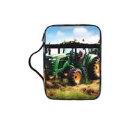 EdWal Company Farm - Estuche para cosméticos con estampado de tractor bíblico con asa resistente, bolsa de lavado para tableta, pequeña bolsa de herramientas para libros