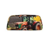 EdWal Company Farm Tractors - Estuche grande para lápices, papelería, oficina, universidad, escuela, maquillaje, Dorado, One Size, Neceser