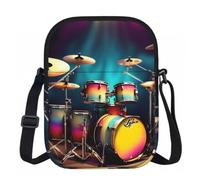 Edwal Cool Drums Set - Bolso cruzado pequeño para mujer, impermeable, con correa ajustable, para viajes y trabajo