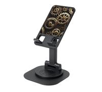 EdWal Cool Steampunk Gears - Soporte plegable ajustable para teléfono, soporte giratorio de 360 grados para escritorio, artículos esenciales de viaje