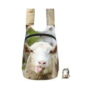 EdWal Divertida mochila plegable con diseño de lengua de oveja traviesa, ligera, bolsa de senderismo, mochila de viaje suave para el trabajo y el gimnasio