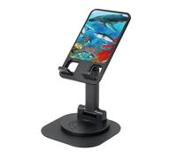 EdWal Dolphins - Soporte plegable ajustable para teléfono móvil, diseño de tortugas marinas, tiburón, pulpo, arrecife de coral, soporte giratorio de 360 grados para escritorio, artículos esenciales de