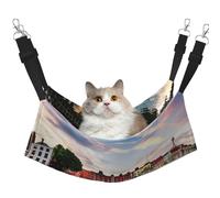 EdWal Dublin Irlanda Ha Penny Bridge River Print - Hamaca suave para dormir para gatos, hamaca para colgar en jaulas, cama ajustable para animales pequeños