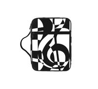EdWal Estuche de cosméticos con diseño de clave musical con diseño de clave de música, bolsa de cosméticos con asa resistente, funda para tableta, pequeña bolsa de herramientas para libros