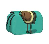 EdWal Estuche de lona con estampado de cola de aguacate, organizador de gran capacidad, multifuncional