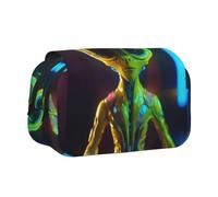 EdWal Estuche de lona con estampado de planeta alienígena, organizador de gran capacidad, bolsa multifuncional para lápices