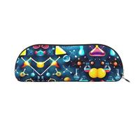 EdWal Estuche de maquillaje con estampado abstracto de ciencia química, estuche para lápices, elegante estuche para lápices para mujeres, bolsa de cosméticos de viaje, Gold, Talla única, Neceser