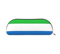 EdWal Estuche de maquillaje con estampado de bandera de Sierra Leona, estuche para lápices, elegante estuche para lápices para mujer, bolsa de cosméticos de viaje, Gold, Talla única, Neceser