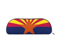 EdWal Estuche de maquillaje con estampado de la bandera del estado de Arizona, estuche para lápices, elegante estuche para lápices para mujer, bolsa de cosméticos de viaje, Gold, Talla única, Neceser
