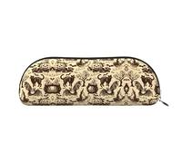 EdWal Estuche de maquillaje con estampado de sombrero de bruja, estuche para lápices, elegante estuche para lápices para mujer, bolsa de cosméticos de viaje, Gold, Talla única, Neceser