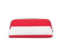 EdWal Estuche grande con estampado de bandera austriaca para lápices, papelería, oficina, universidad, escuela, bolsa de maquillaje, Silver, Talla única, Neceser