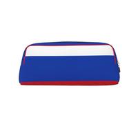 EdWal Estuche grande con estampado de bandera rusa, estuche grande para bolígrafos, oficina, universidad, escuela, bolsa de maquillaje, Gold, Talla única, Neceser