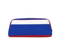 EdWal Estuche grande con estampado de bandera rusa, estuche grande para bolígrafos, oficina, universidad, escuela, bolsa de maquillaje, Silver, Talla única, Neceser