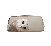 EdWal Estuche grande con estampado de búho, bolsa grande para lápices, papelería, oficina, universidad, escuela, bolsa de maquillaje, Silver, Talla única, Neceser