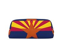 EdWal Estuche grande con estampado de la bandera del estado de Arizona, estuche grande para lápices, papelería, oficina, universidad, escuela, bolsa de maquillaje, Gold, Talla única, Neceser