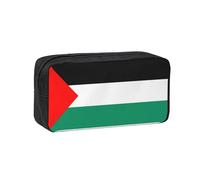 EdWal Estuche organizador de bolígrafos con estampado de bandera de Palestina, estuche de gran capacidad con cremallera, duradero para artículos de papelería