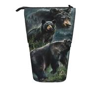 EdWal Estuche telescópico de pie con estampado de oso negro, Black, Talla única, Organizador de bolsas