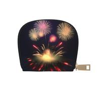 EdWal Explosion Fireworks - Tarjetero unisex con impresión 3D para hombres y mujeres, tarjetero de piel, delgado, White, Talla única