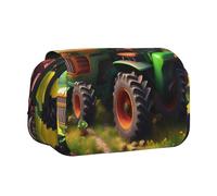 EdWal Fantasy Farm - Estuche de lona con estampado de tractor de granja de gran capacidad, organizador multifuncional