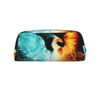 EdWal Fire and Water - Estuche grande con estampado de fénix para lápices, papelería, oficina, universidad, escuela, maquillaje, Gold, Talla única, Neceser