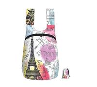 EdWal French Paris Tour - Mochila plegable con estampado de la Torre Eiffel, ligera, bolsa de senderismo, mochila de viaje suave para el trabajo y el gimnasio
