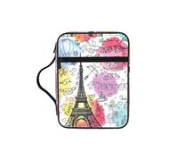 EdWal French Paris Tour Torre Eiffel - Estuche de cosméticos con asa resistente, bolsa de lavado para tableta, pequeña bolsa de herramientas para libros