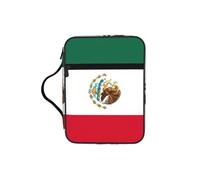 EdWal Funda para cosméticos con diseño de bandera de México con asa resistente, funda para tableta, pequeña bolsa de herramientas para libros