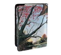 EdWal Funda para pasaporte con estampado de pez volador de cártamo con tarjetero de crédito, funda de cuero para pasaporte, para mujeres y hombres, identificación familiar, viajes, Black, Talla única