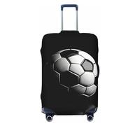 EdWal Funda protectora para maleta con estampado de fútbol I Like Soccer para viaje, lavable, antiarañazos, Black, M