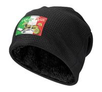 EdWal Gorra de reloj de forro polar con estampado de bandera de México y tequila, gorro táctico unisex para invierno cálido para exteriores, regalo para Navidad, Negro, Talla única
