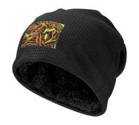EdWal Gorra de reloj de forro polar con estampado de plantas carnívoras, gorro táctico unisex para invierno cálido para exteriores, regalo para Navidad, Negro, Talla única