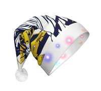 EdWal Gorro de Navidad con luces LED, diseño de la ciudad de Nueva York, gorro de Navidad con luces LED, gorro unisex de Papá Noel de invierno