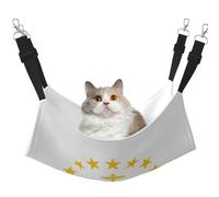 EdWal Hamaca suave para dormir con diseño de la bandera del estado de Rhode Island, hamaca para gatos para colgar en jaulas, cama ajustable para animales pequeños