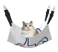 EdWal Hamaca suave para dormir con diseño de mapa de la bandera del estado de Virginia Occidental, hamaca para gatos para colgar en jaulas, cama ajustable para animales pequeños