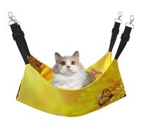 EdWal Hamaca suave para dormir con diseño de mariposas y girasoles, hamaca para gatos para colgar en jaulas, cama ajustable para animales pequeños